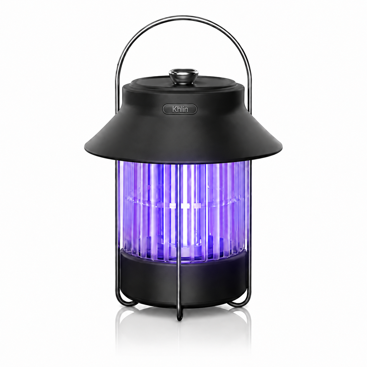 Khlin Mosquito Zapper Outdoor Indoor, 360° All-Around Bug Zapper with 365-395nm UV Light, Quiet Electric Insect Trap with Ambient Night Light, Portable Mosquito Killer Lamp for Camping, Patio, Bedroom, Garden